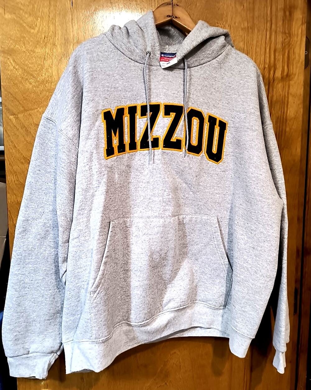 1887. Mizzou Tigers Champion Gray Hooded Sweatshirt Size XXL - Picture 1 of 6